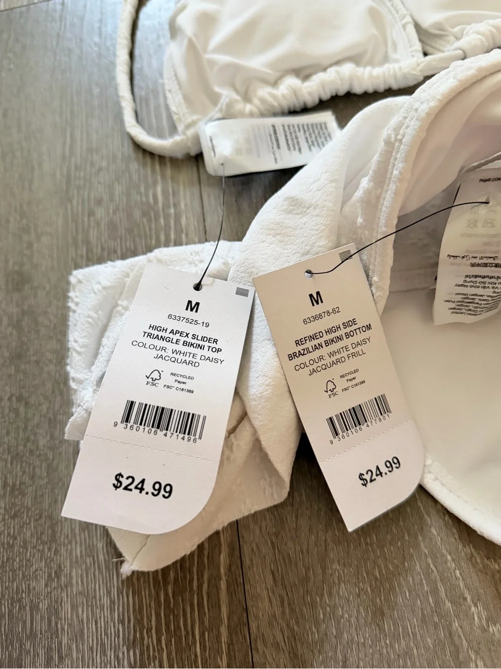 2 Piece Cotton On Body White Bikini Size Medium